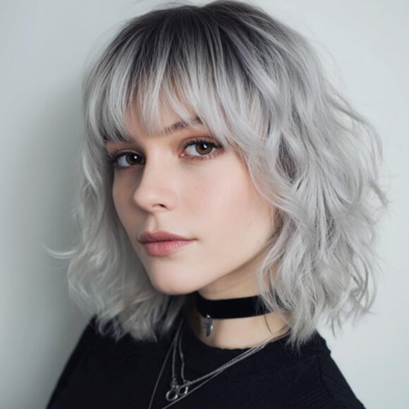 Elegant Silver Women's Wig - Picture 5 of 5